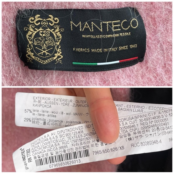 ZARA LIMITED EDITION BLOGGER FAVE Fuzzy Pink Wool Coat Alpaca Wool Trench Coat - Picture 13 of 16